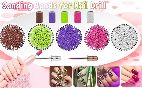 Nail Sanding Bands For Nail Drill 300pcs Coarse Fine Sanding Bands For Nail Drill 80120150