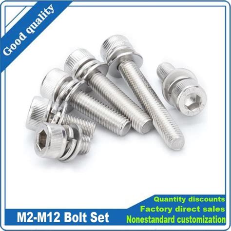 Stainless Steel Hexagon Hex Socket Cap Head Sem Screw With Flat