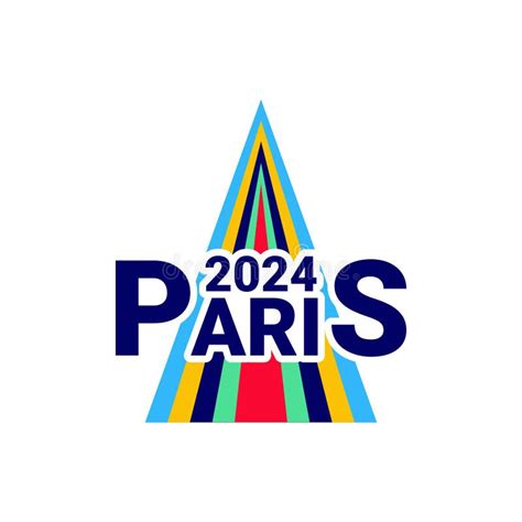 Jeux Olympiques Paris 2024 Logo Officiel Symbole Abstrait Image Stock