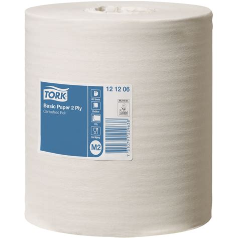 Tork Basic Paper Ply Centrefeed Roll M System Pack Of