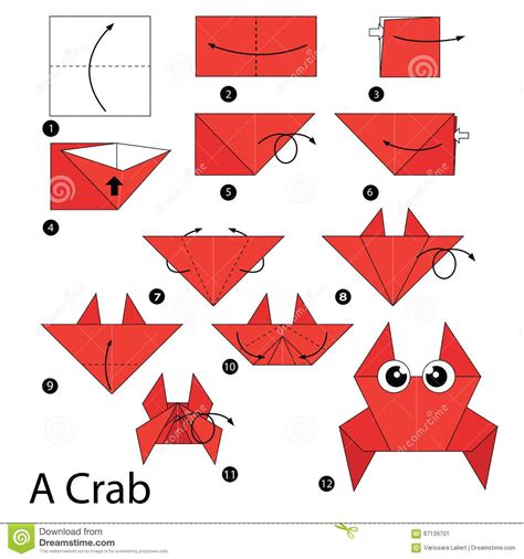 Instrucciones Paso A Paso Cómo Hacer Papiroflexia Un Cangrejo