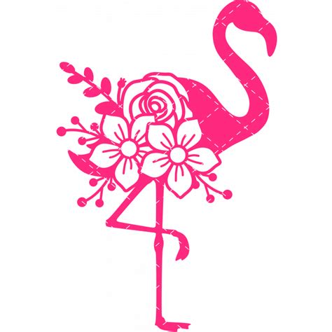 Floral Flamingo Svg