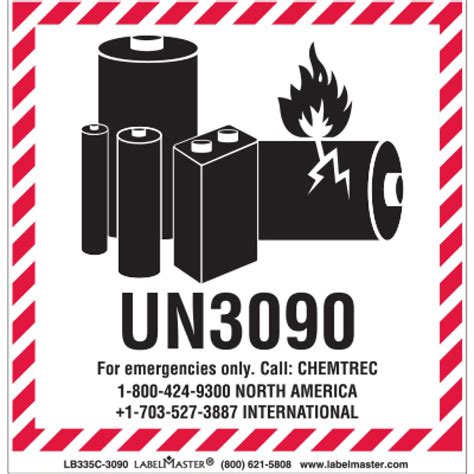 Un Lithium Batteries Labels