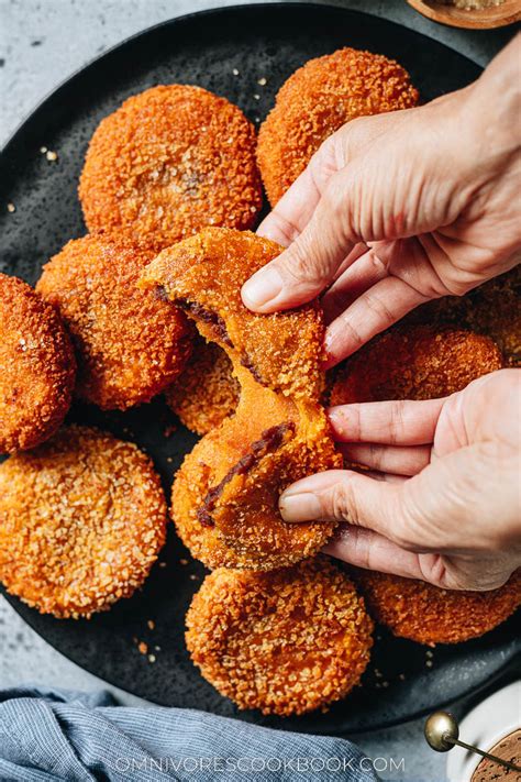 Chinese Pumpkin Cake Features A Beautiful Golden Crispy Crust That Is