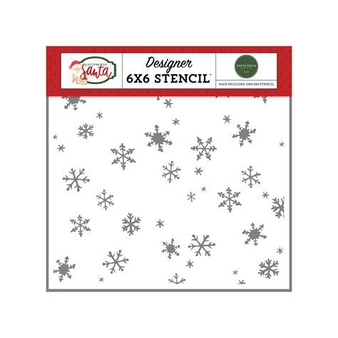 Carta Bella Stencil Christmas Day Snowfall L Angolo Per Creare