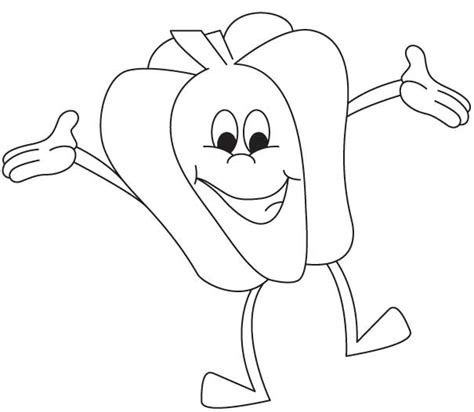 Dancing Capsicum Coloring Page