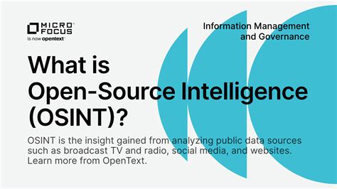 What Is Open Source Intelligence OSINT OpenText