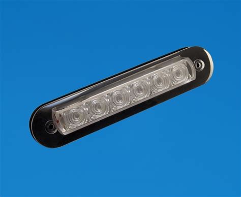 LED Flush Mount Strip Light - Clear Plastic - Cool White LEDs - 12V