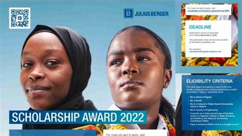 Apply 2022 Julius Berger Scholarship Scheme For Nigerian Students