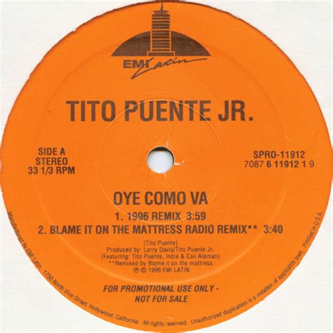 Tito Puente Jr Oye Como Va 1996 Vinyl Discogs