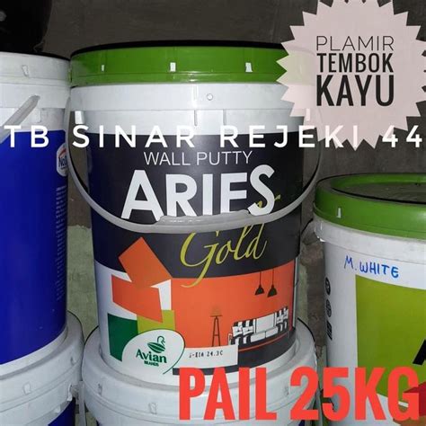 Jual PAIL 25 KG PLAMIR PLAMUR TEMBOK ARIES GOLD WALL PUTTY FILLER