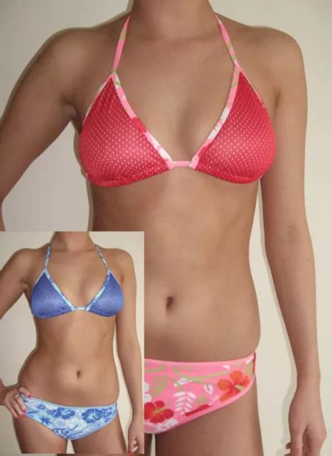 ENSEMBLE MAILLOTS DE Bain Bikini Cravate Triangle Avec Bas String Disponible En Rouge Ou Bleu
