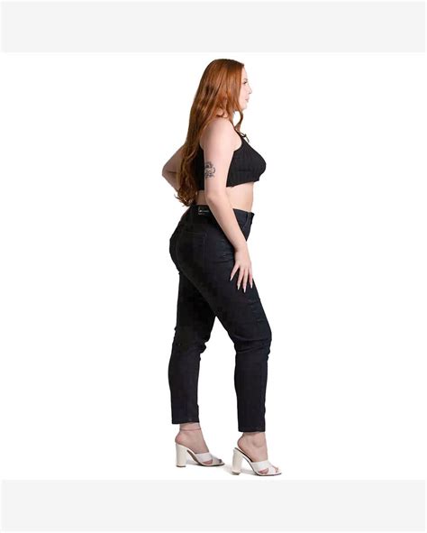 Riachuelo Cal A De Sarja Feminina Sawary Plus Size Cigarrete Preto