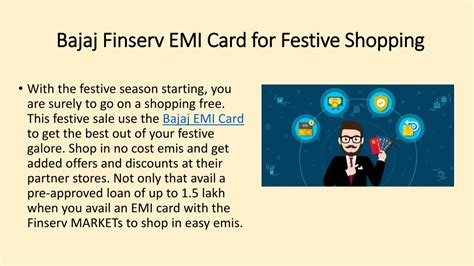 Ppt Bajaj Finserv Emi Card For Festive Shopping Powerpoint