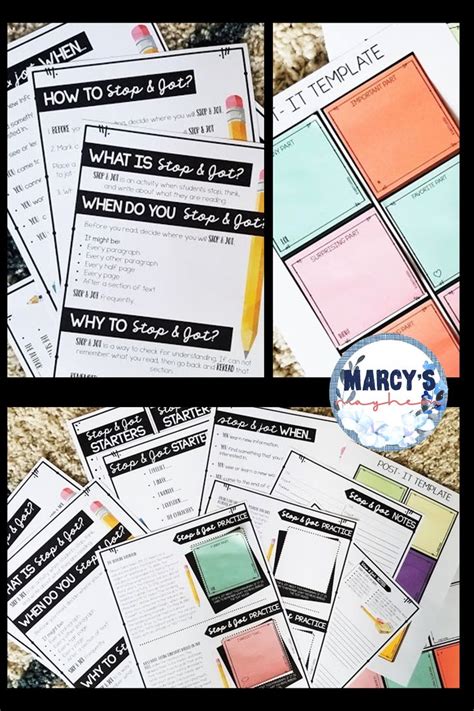 Stop And Jot Practice Reading Response Sheets Reading Comprehension