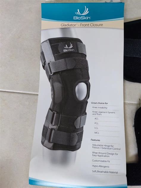 Leg Brace Knee Support Bioskin Gladiator Front Closure Health