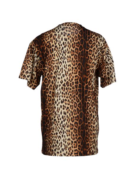 Moschino Leopard Print T Shirt In Brown For Men Lyst