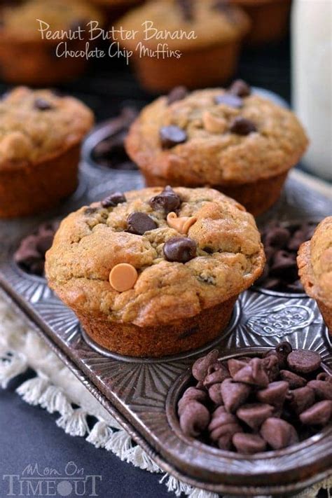 Peanut Butter Banana Chocolate Chip Muffins Recipe Cart