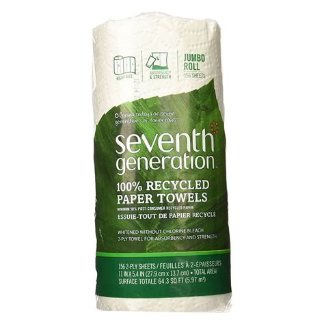 Seventh Generation 100 Recycled Paper Towels 2 Ply Jumbo Roll Pack Of 24