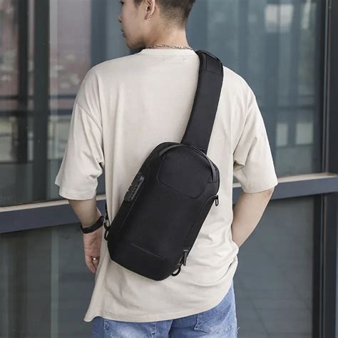 Men Sling Bag Oxford Anti Theft Crossbody Shoulder Chest Bags For