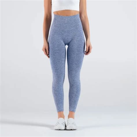 Leggings A Vita Alta Contour NRG Light Royal Blue Melange Linee Di