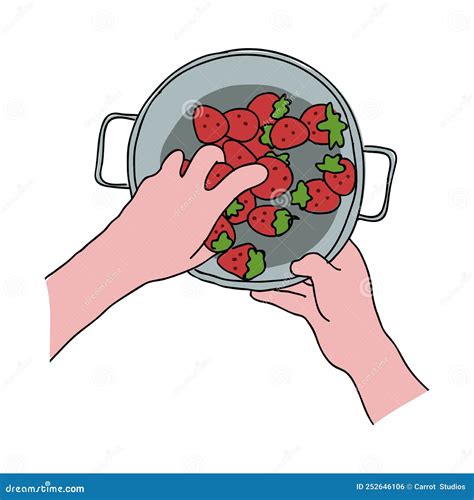 Washing Fruits Clip Art Vector Illustration 252646106
