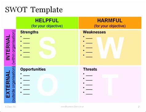 6 Swot Analysis Excel Template Excel Templates