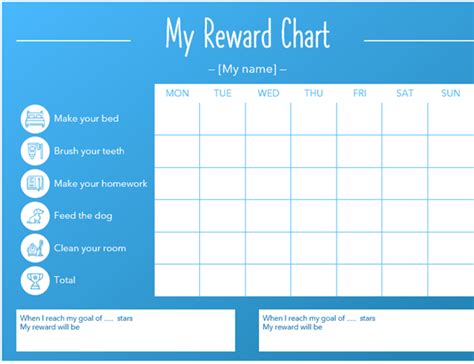 Reward Chart Template Word