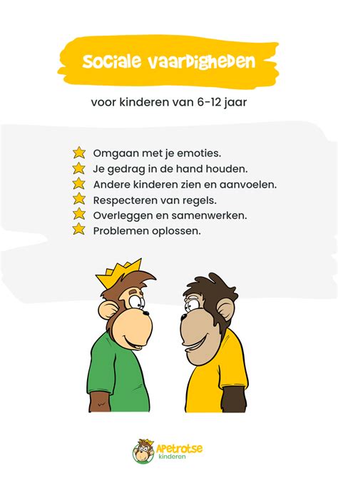 Poster Sociale Vaardigheden Jaar Apetrotse Kinderen