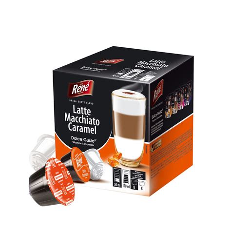 Café René Latte Macchiato Caramel 16 kapsler til Dolce Gusto for kr 45 00