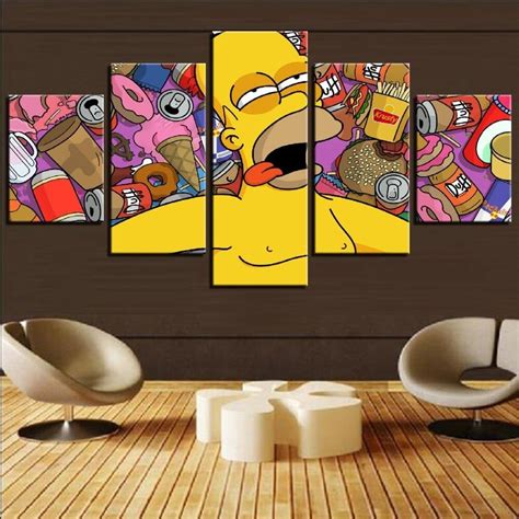 Tableau En 5 Parties Homer Simpson Street Art Tabloide En 2022