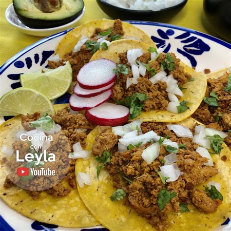 Receta De Tacos Al Pastor Con Carne Molida Comida Mexicana Coraz N