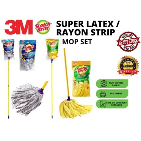 M Scotch Brite Rayon Super Latex Mop Strip Mop Refill Pack Lazada