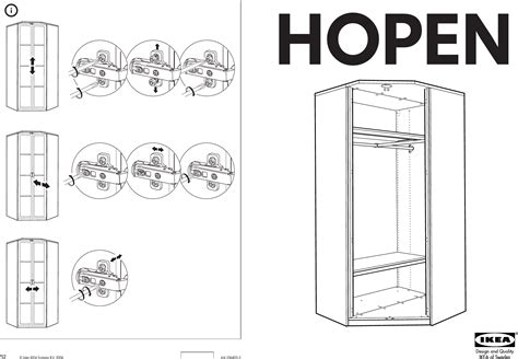 Ikea Hopen Corner Section Frame Assembly Instruction