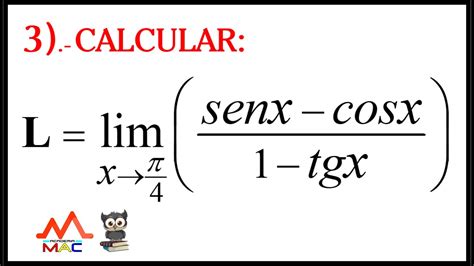 LÍMITES TRIGONOMÉTRICOS EJERCICIO 3 YouTube