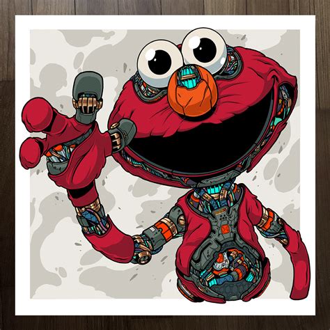 MECHASOUL ELMO + COOKIE MONSTER FINE ART PRINTS on Behance