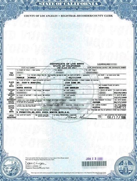 Arriba 49+ imagen los angeles birth certificate office - Abzlocal.mx