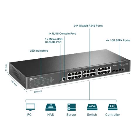 TL SG3428X JetStream 24 Port Gigabit L2 Managed Switch With 4 10GE