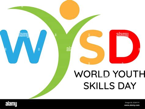 Logo Design For Celebrating World Youth Skills Day In Vector