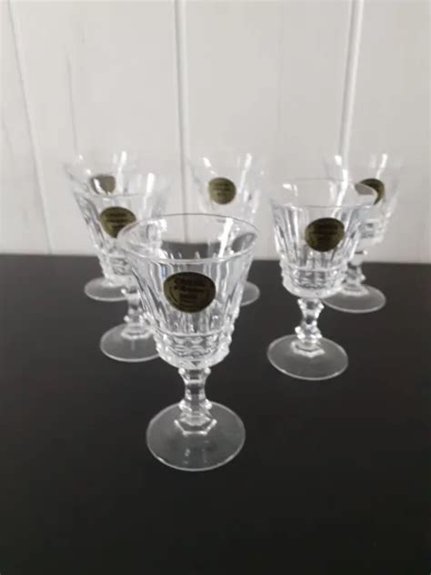 6 VERRES À liqueur digestif cristal d arques du modèle Tuileries