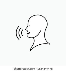 Talk Icon Speaking Symbol Vector Logo Stock Vector Royalty Free