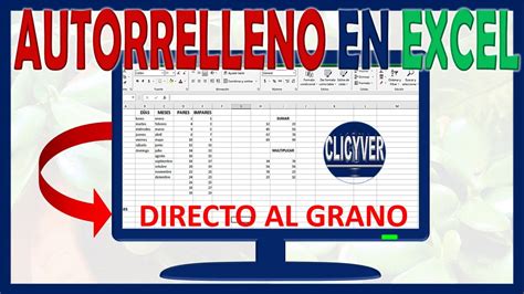 Autorrelleno en Excel Fácil y Rápido YouTube