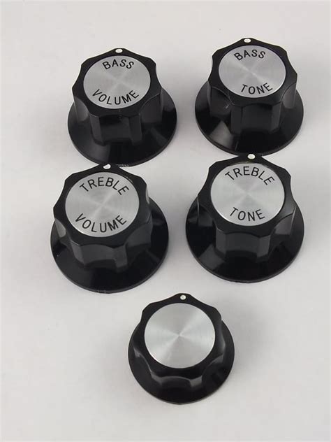 Rickenbacker Style 5 Guitar Knobs Set 18 Spline Fit Reverb