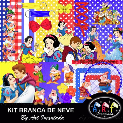 Pack Kit Digital Branca De Neve Scrapbook Papel Digital