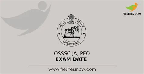 Osssc Ja Peo Exam Date 2023 Out Check Cre Schedule