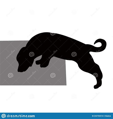 A Dog Body Silhouette Vector Stock Vector Illustration Of Silhouette