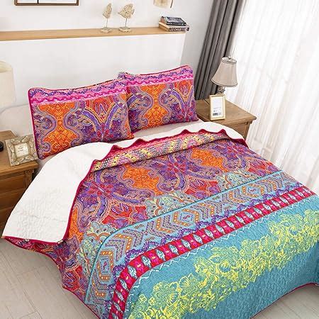 WONGS BEDDING Tagesdecke Boho Mandala Steppdecke 220x240 Cm