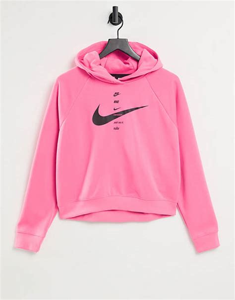 Nike Sweat à Capuche à Logo Virgule Rose Asos