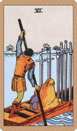 Six Of Swords Tarot Card Sun Moon Tarot