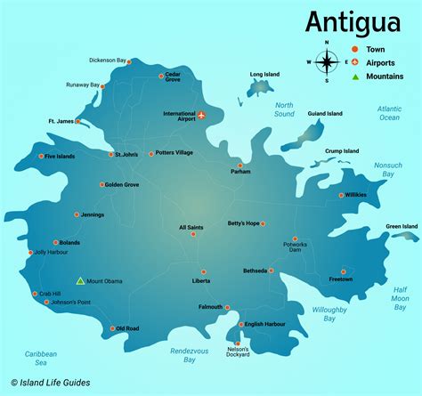 Antigua Island Map